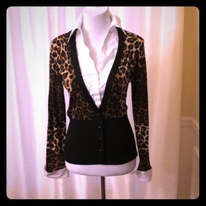 INC Leopard Print Sweater